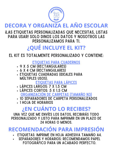 Kit Imprimible Etiquetas Escolares Fede Vigevani Pdf