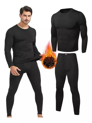 NLIAN - Conjunto de ropa interior térmica para hombre, ropa interior  térmica de manga larga para invierno, ropa térmica gruesa para hombre  (color
