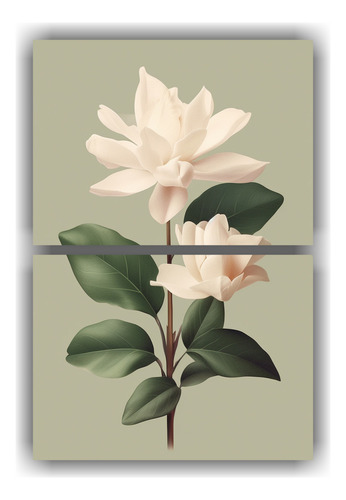 Dos Cuadros Modernos Artísticos Arreglos Florales 75x100cm