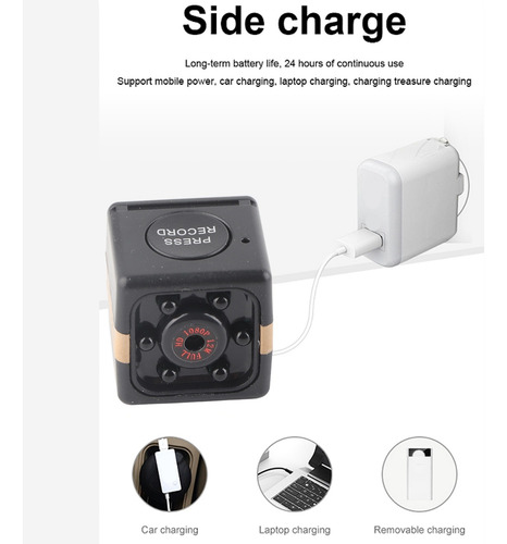 Mini Cámara Espía 1080p Wifi Con Batería Recargable