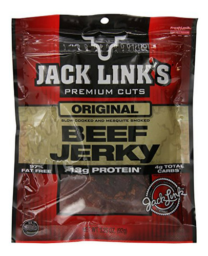 Carne Seca Jack Link's, Original, 4 Bolsas De 3.25 Onzas