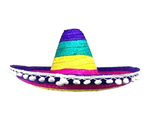 Sombrero Mexicano De Paja 50 Cm Fiestas Disfraces 