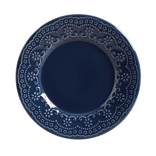 Conjunto 6 Pratos Sobremesa Madeleine Deep Blue Porto Brasil