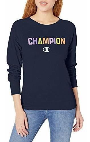 Champion Powerblend Graphic Boyfriend Crew Para Mujer