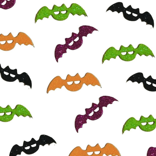 160 Adesivo Pet Morcego Halloween Eva Brilho Spooky