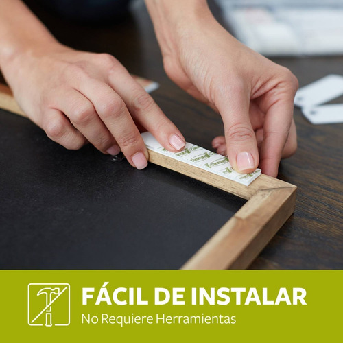 Imagen 2 de 4 de Tiras Para Colgar Cuadros Impermeables Grande Blanca-command