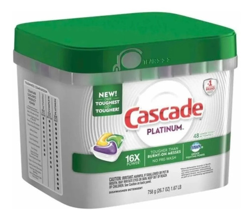 Cascade Platinum Detergente Cápsulas Para Lavavajillas 48pz1