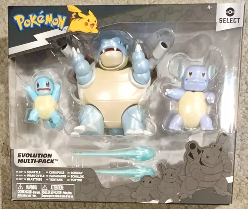 Pokémon - Pack figurines Carapuce, Carabaffe & Tortank, Select Evolution  Multipack