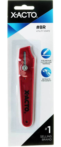 Cutter Cuchillo X-acto X3208 Corte Mediano Plastico Rojo