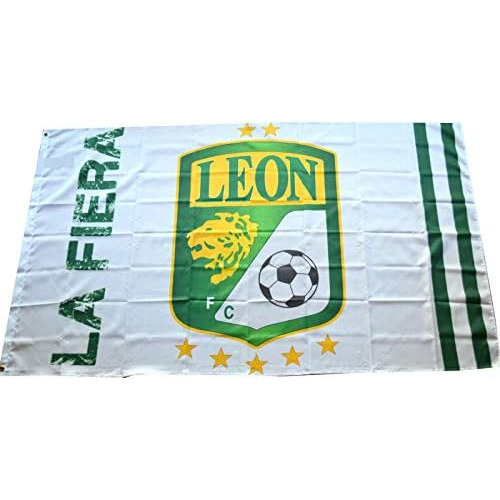Bandera Del Club De Fútbol León México Fiera Blanca,...