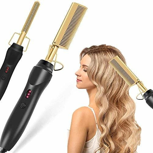 Cepillos De Aire Caliente Gold Plated Hot Comb Hair Stra