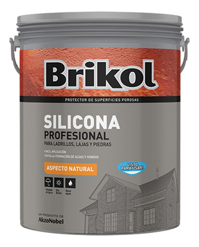 Brikol Ladrillo Impermeabilizante Siliconado Transparente 4l
