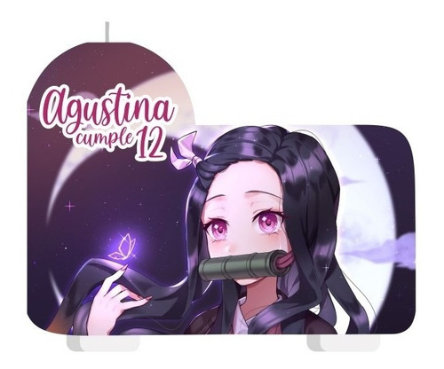 Vela De Cumpleaños Personalizada Demon Slayer Kimetsu