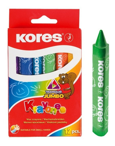 Crayones Kores Jumbo X 12 Uds 