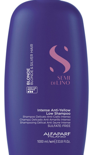 Alfaparf Semi Di Lino Blonde Silver Shampoo Matizador 1l 3c