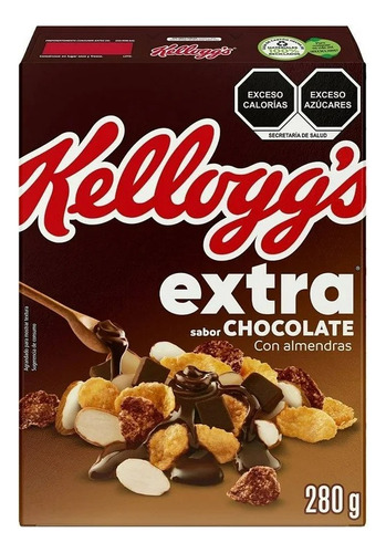 Cereal Kellogg's Extra Sabor Chocolate Con Almendras 280 G