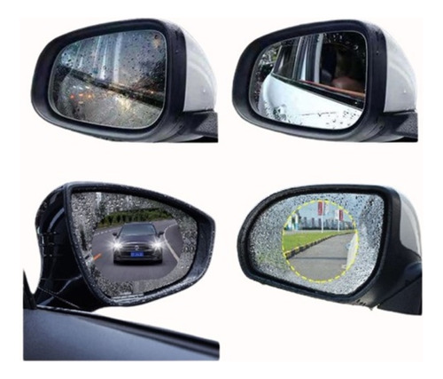 Protector Transp Anti Lluvia Espejo Retrovisor Vent 2 Uni