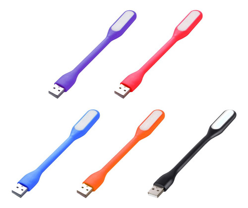 Paquete 5 Lámparas Linternas Usb Led Flexible