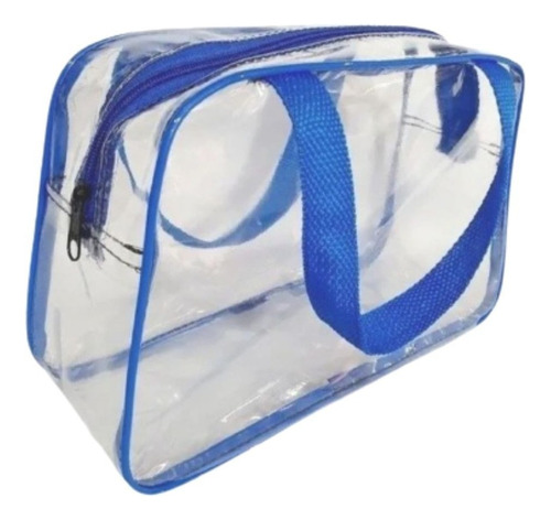 Necessaire Transparente Organizadora Grande | Linda! Cor Azul