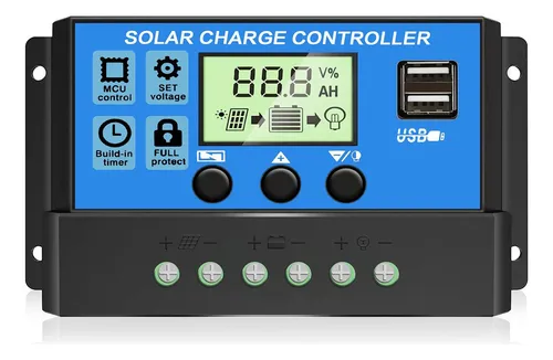 comprar Modulo Controlador De Carga Solar 30a Pwm 12v 24v Con Usb