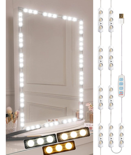 Luz Led Para Espejo De Tocador Con 3 Modos De Iluminación
