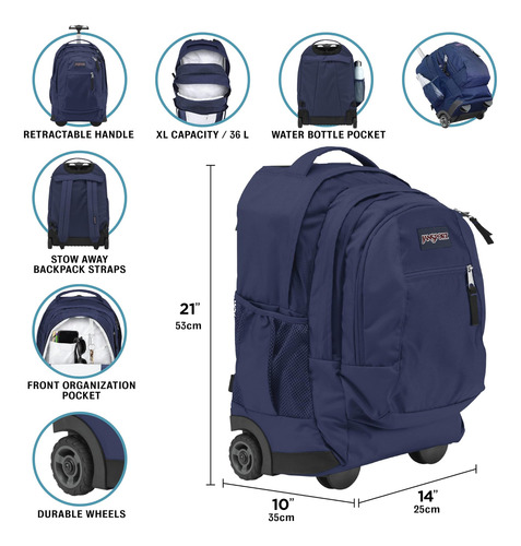 Jansport Driver 8 Mochila Con Ruedas - Bolsa De Viaje Con Ru