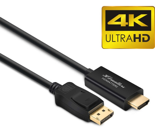 Cable Dp Display Port Macho A Hdmi Macho, 1.8m 4k/ Pc, Mac