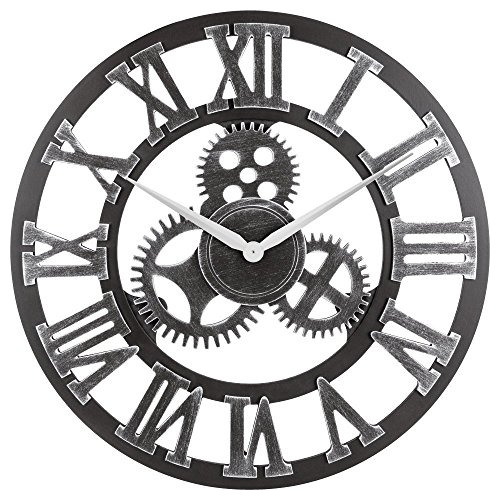 Números Romanos Reloj De Pared Eruner Industrial Grande Deco