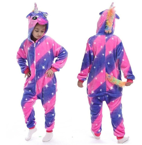 Unicornio  Pijama Enterito Animales Talles 4 Al 12