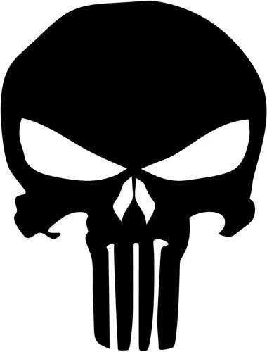 Calco Punisher Sticker Auto Ploteo Corte Mediano 30cm