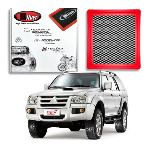 Filtro Lavável Inflow Esportivo Pajero Sport 3.5 Gasoli 2007