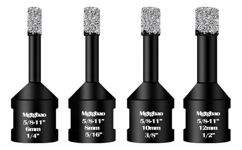 4 Brocas De Núcleo De Diamante Seco Kit De Sierra Perforador