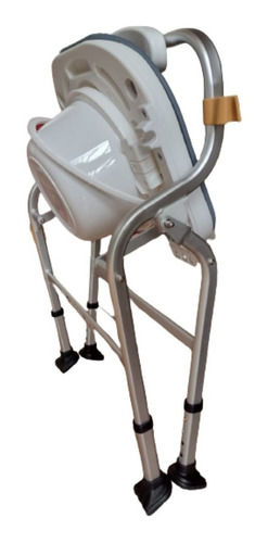 Silla Cómodo Ducha Aluminio Gris De Lujo