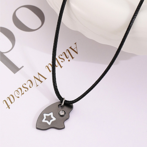 3 Collares Sol Luna Estrella Mejores Amigos Hijos Padres Negro
