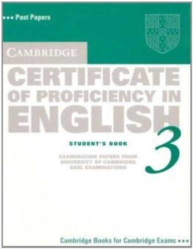 Cambridge Certificate Of Proficiency In English 3 Student's