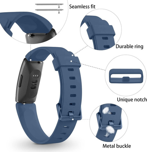 Imagen 2 de 8 de 3 Mallas De Reloj Fitbit Inspire / Inspire 2 T. Large