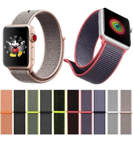 Correa Extensible De Nylon Para Iwatch 38/40/41/42/44/45 Mm