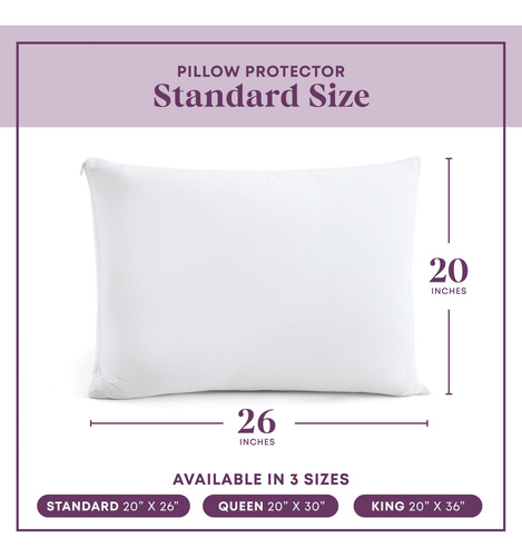 Juego De 4 Protectores De Almohada 100% Algodón Transpirable