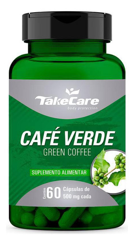 Suplemento Em Cápsulas Take Care  Encapsulados Café Verde Sabor  Chá Verde Em Caixa De 100g 60 Un