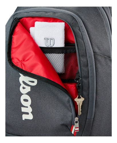 Backpack Wilson Tour Negra 2025 2 Raquetas Color Negro