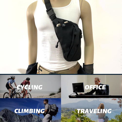 Bolsa Cruzada Impermeable Para Derecha/izquierda Para Hombre