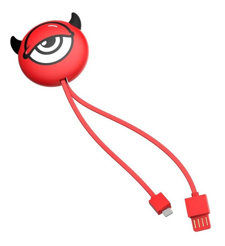 Cabo Usb Retrátil X-monster (iPhone) Cor Vermelho