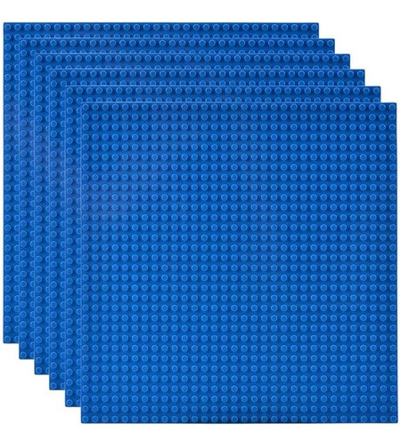 Placas Base Compatibles Con Bloques Lego, 25x25cm Azul