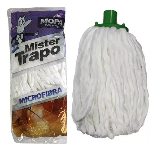 Repuesto Mopa Microfibra Blanco Mister Trapo