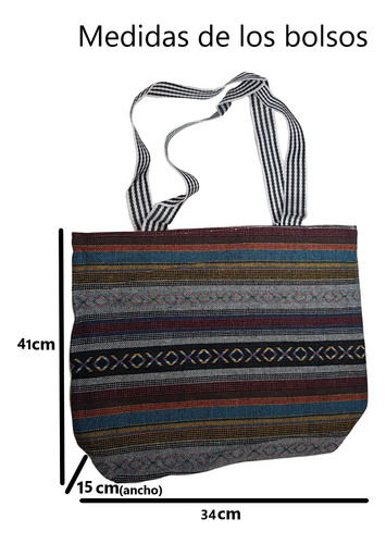 Bolso De Mano 34cm X 41cm X 15 Cm Con Cierre De Poliéster