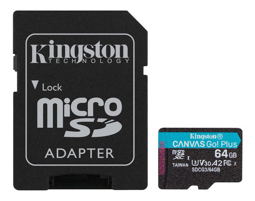 Imagen 1 de 5 de Kingston Microsdxc 64gb Go Plus Clase 10, Uhs-i, U3, V30, A2