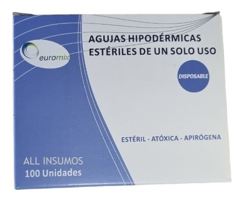 Aguja Hipodermica Descartable 100uds 30g 1/2 (13/3) 