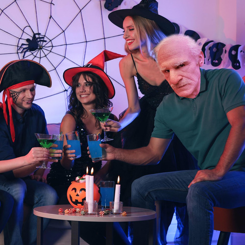 Máscara De Látex Realista De Halloween, Máscara De Velho De