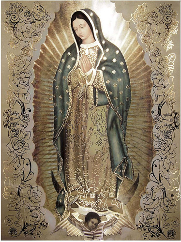 Litografía Virgen De Guadalupe 100 X 70 Cm