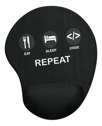 Mousepad Ergonômico Rotina Do Programador Cor Branco Desenho impresso Rotina Programador